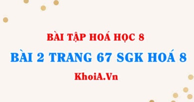 Bài 2 trang 67 SGK Hóa 8: Công thức chuyển đổi giữa lượng chất và khối lượng, lượng chất và thể tích